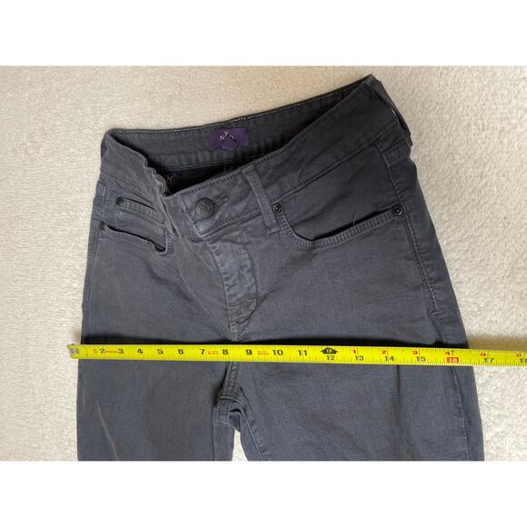 NYDJ Women's Straight Lift Tuck Casual Preppy Streetwear Dark Gray Jeans 2P - Picture 12 of 12